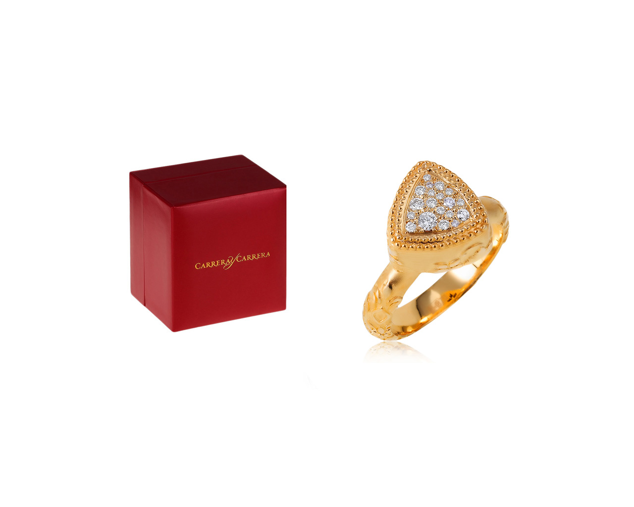 Оригинальное золотое кольцо с бриллиантами 0.23ct Carrera y Carrera Velázquez