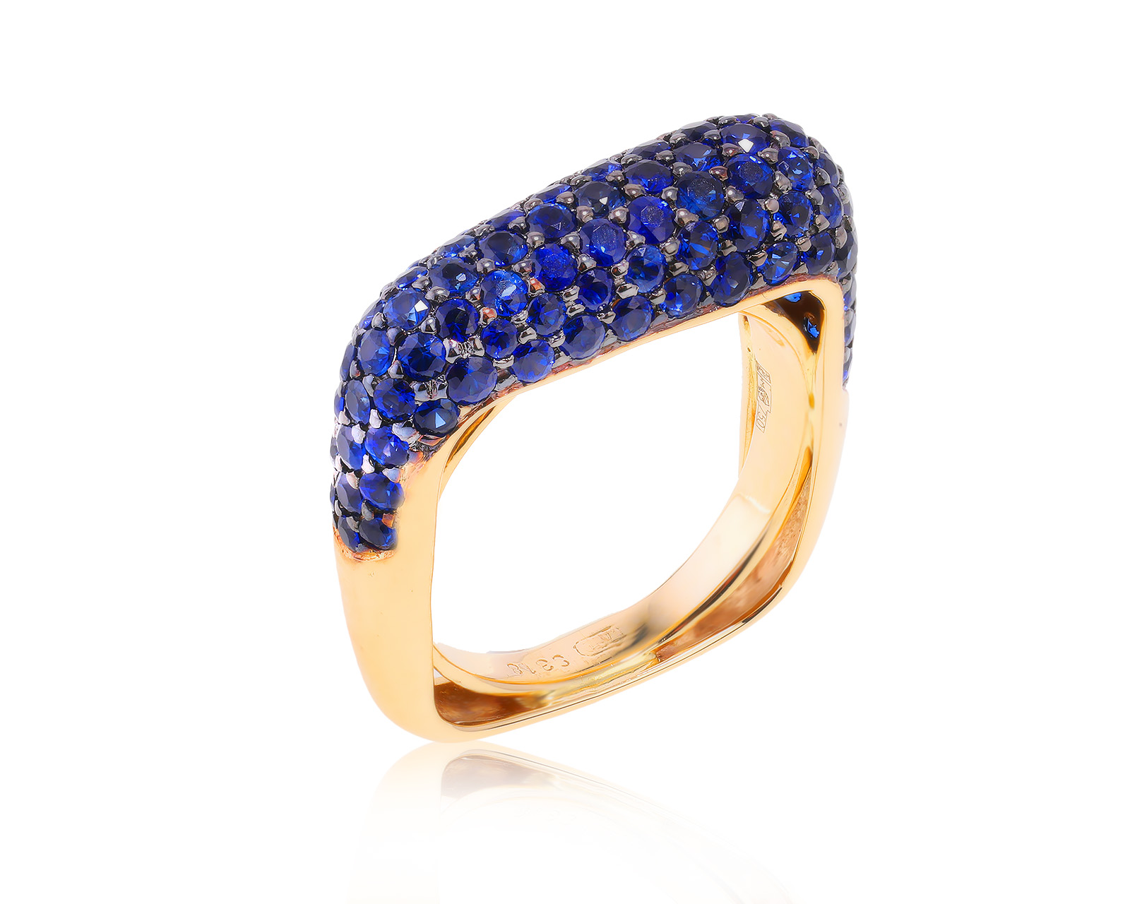 Золотое кольцо с сапфирами 3.05ct 230723/3