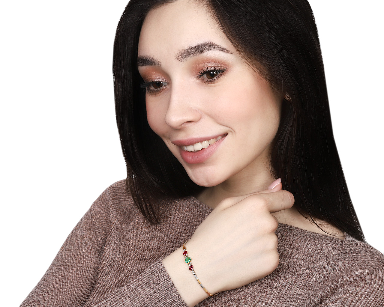 Оригинальный золотой браслет с рубинами 0.68ct Argos