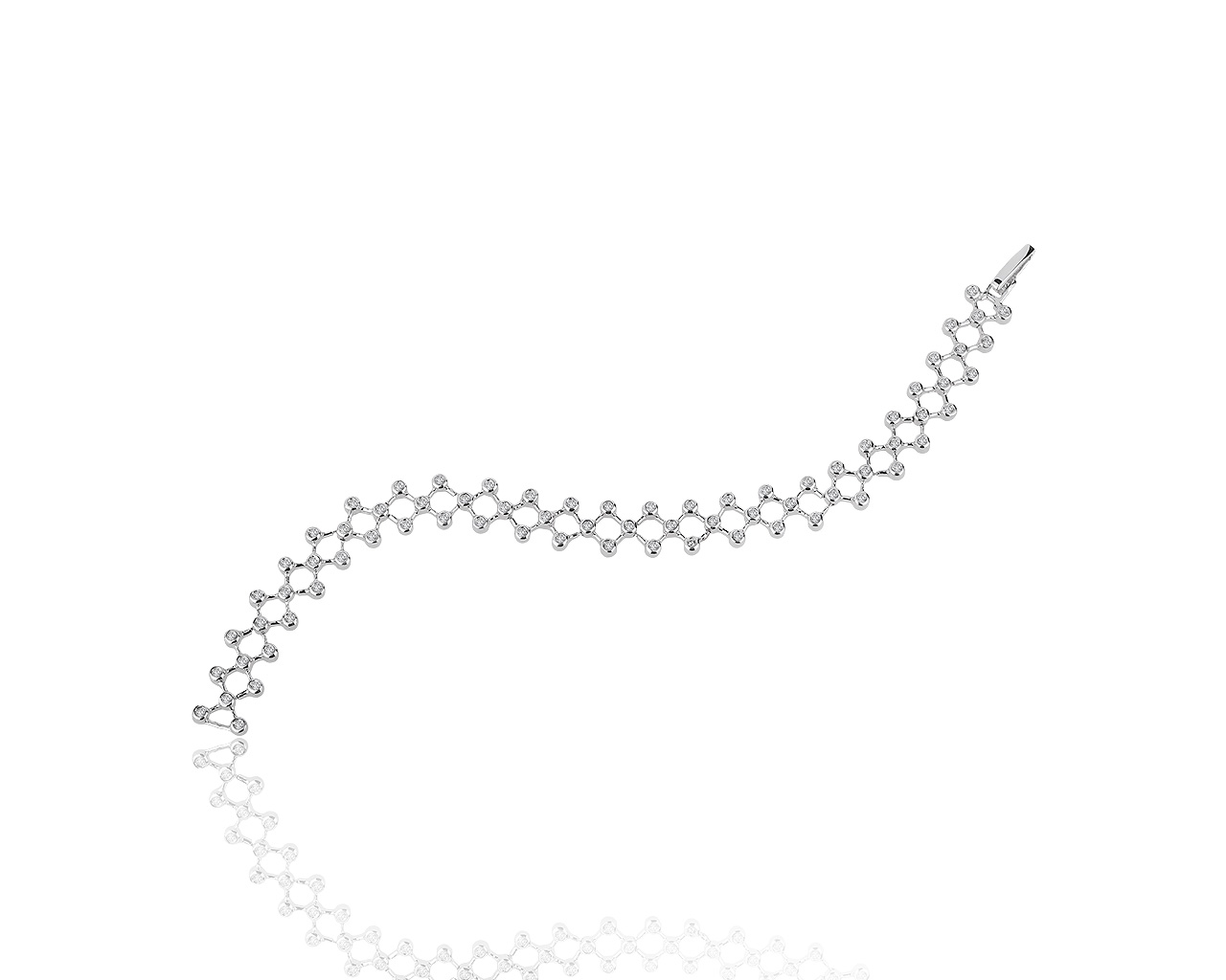 Безупречный золотой браслет с бриллиантами 1.00ct