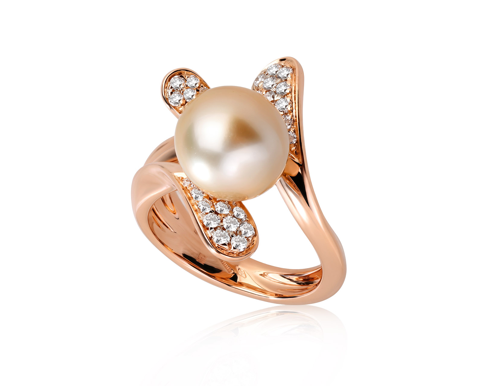 Оригинальное золотое кольцо с бриллиантами 0.57ct Schoeffel 180826/2