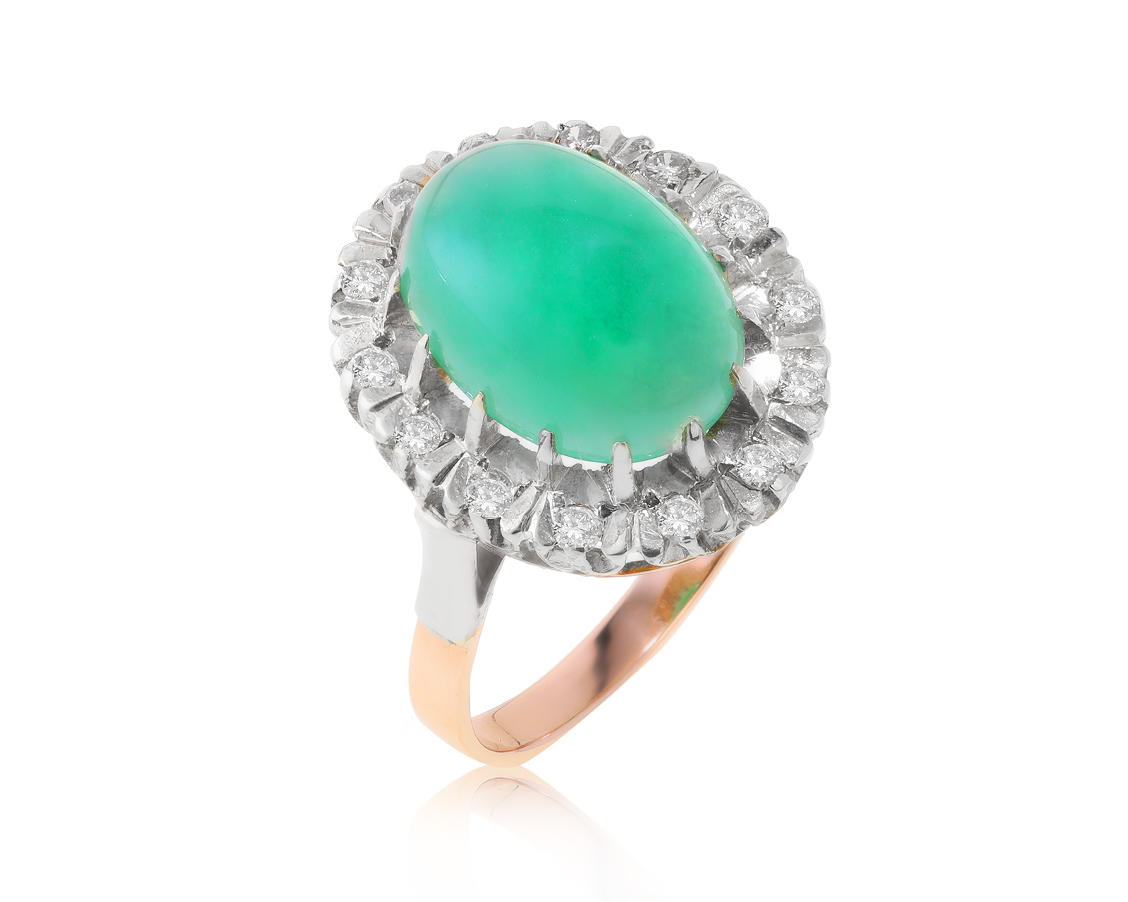 Богатое золотое кольцо с кварцитом 4.60ct 170123/9