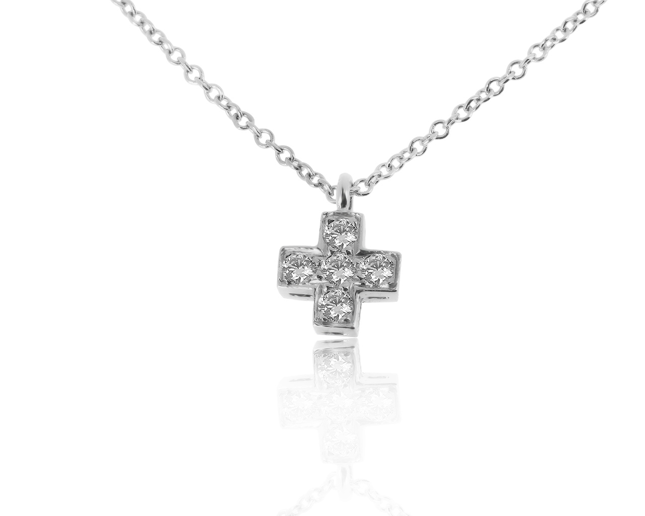 Оригинальный платиновый кулон с бриллиантами 0.15ct Tiffany&Co 280520/3