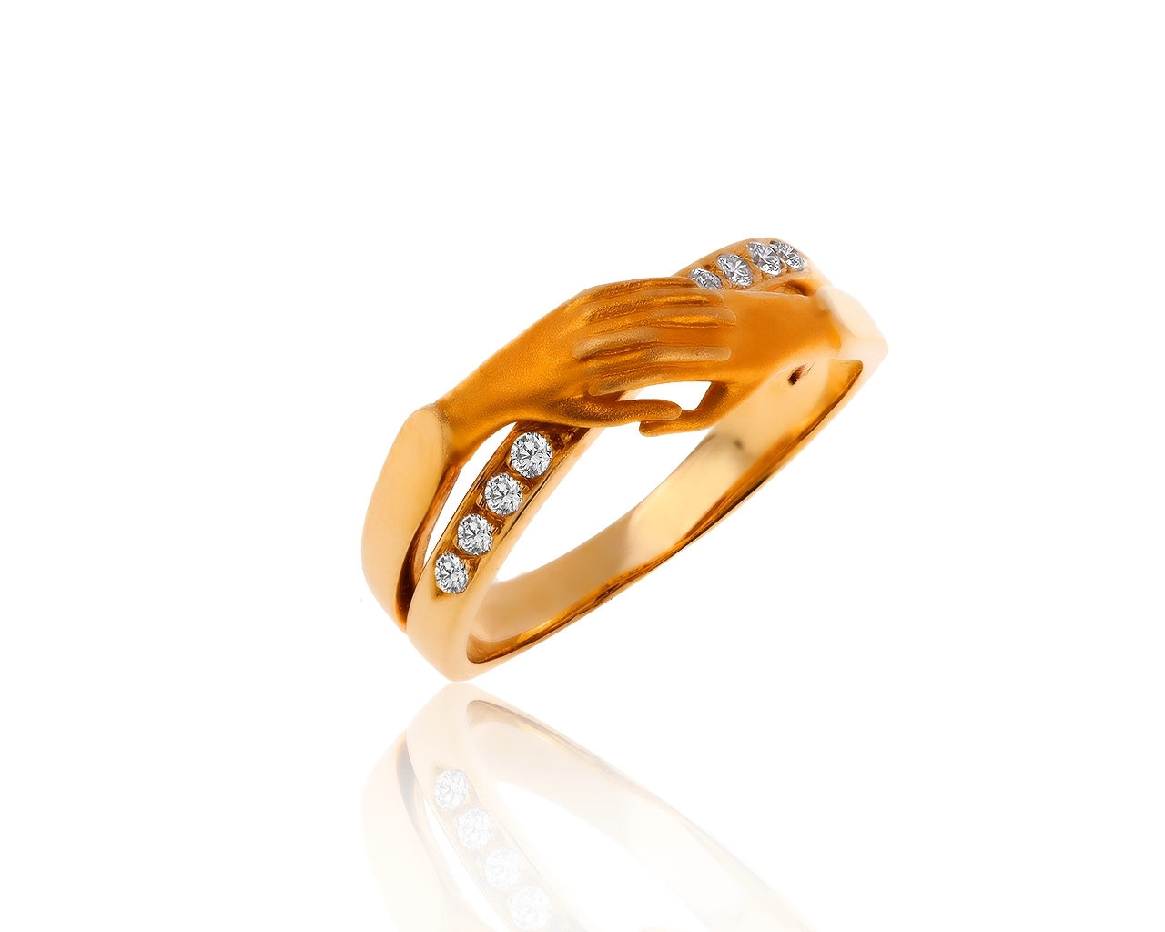 Оригинальное золотое кольцо с бриллиантами 0.12ct Carrera y Carrera 240120/11