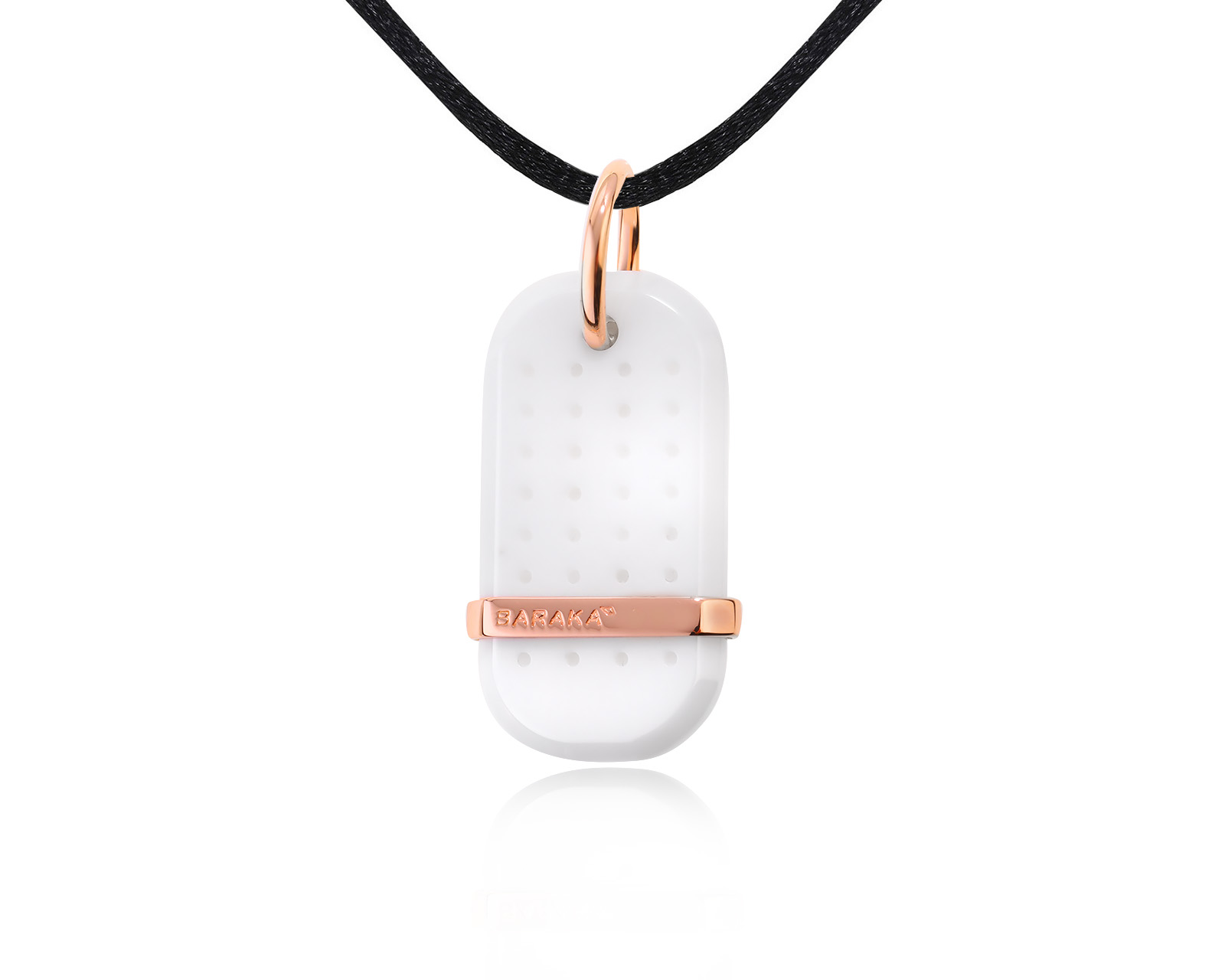 Оригинальный золотой кулон с белой керамикой Baraka 020624/10