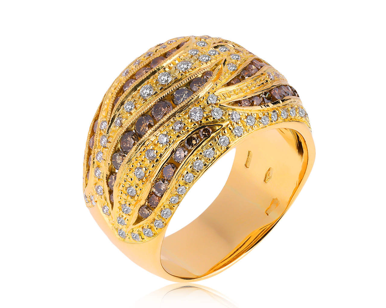 Оригинальное золотое кольцо с бриллиантами 2.23ct Damiani 300720/3