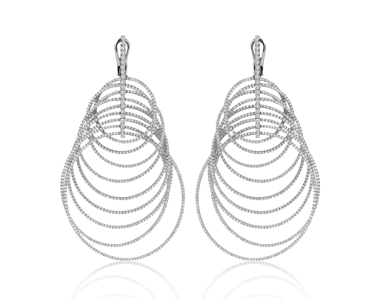 Завораживающие золотые серьги с бриллиантами 7.02ct 180320/6