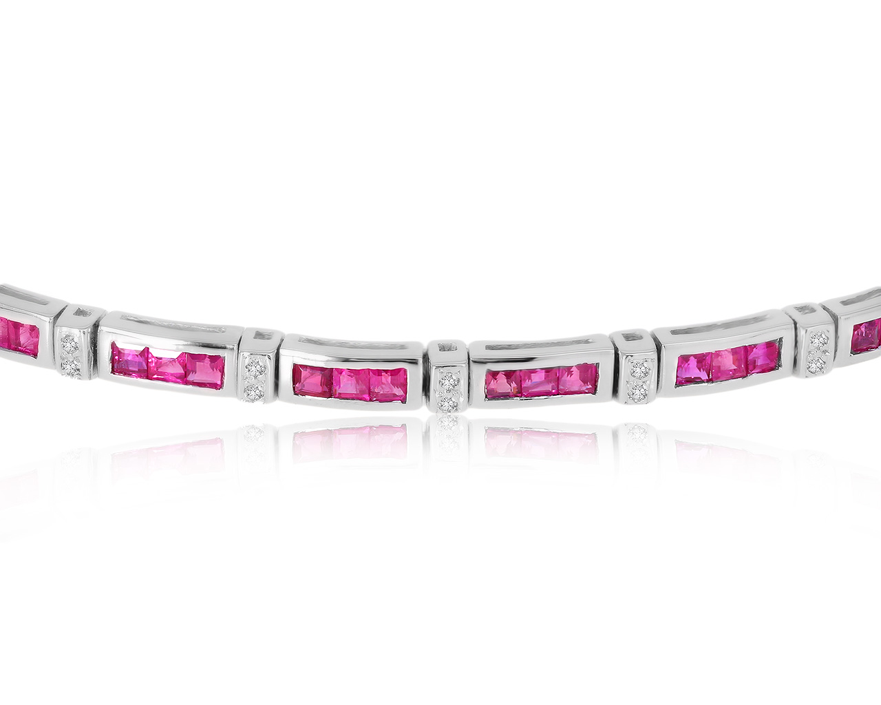 Восхитительный золотой браслет с рубинами 3.03ct