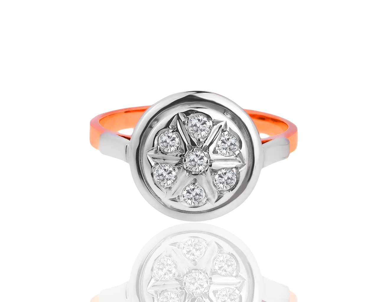 Советское золотое кольцо с бриллиантами 0.45ct 180519/19