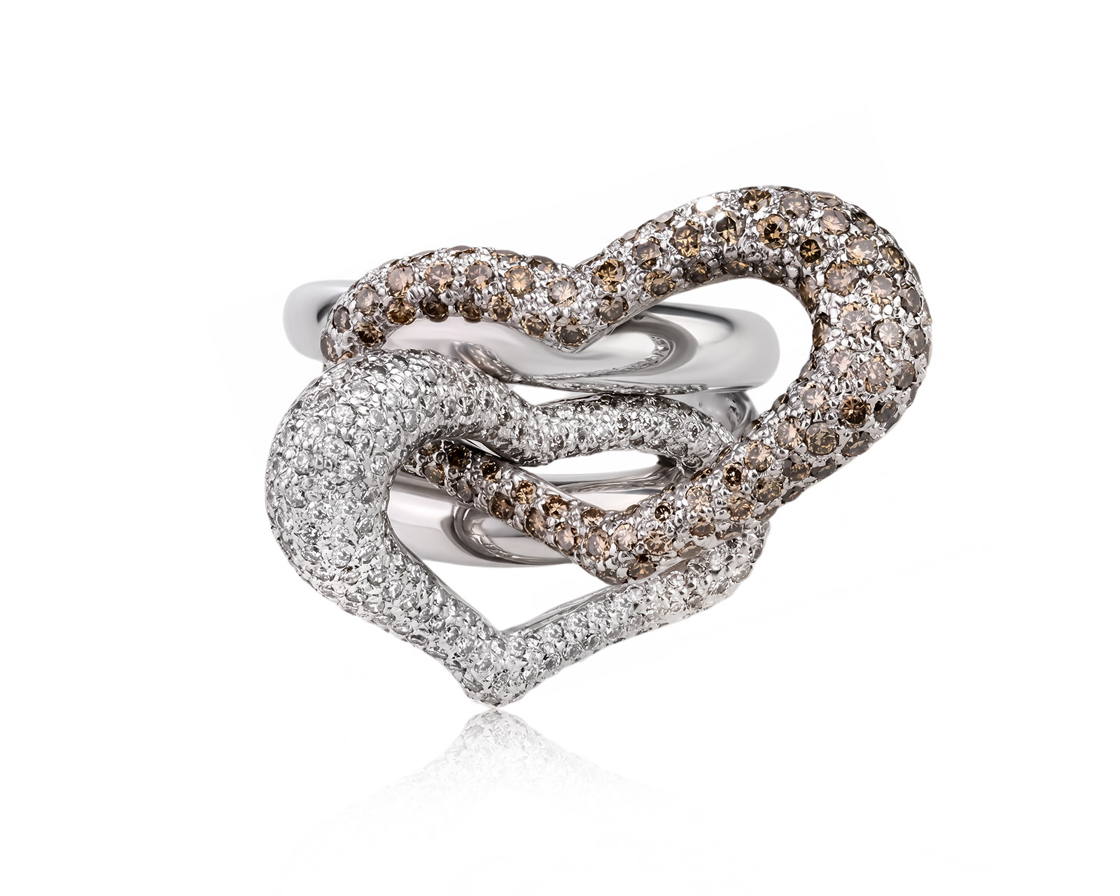 Золотое кольцо с бриллиантами 2.14ct