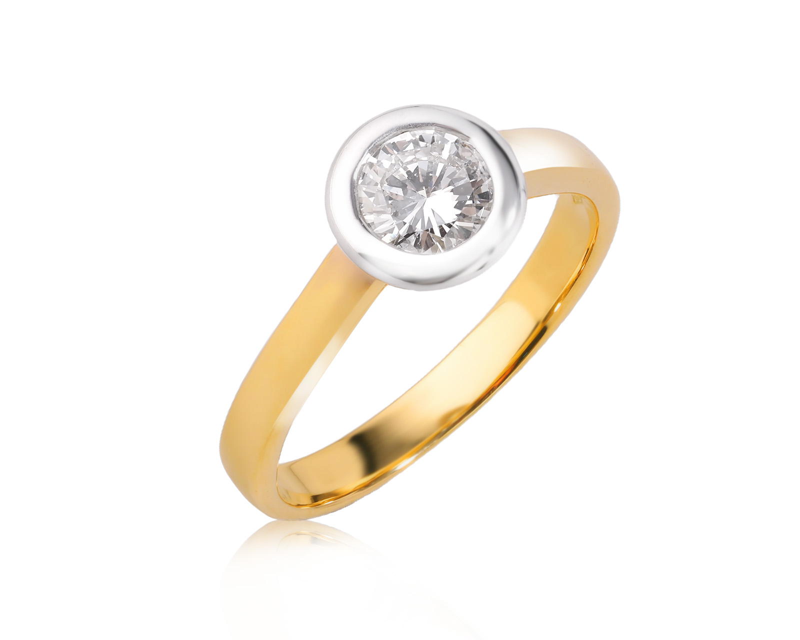 Золотое кольцо с бриллиантом 0.60ct 280226/7