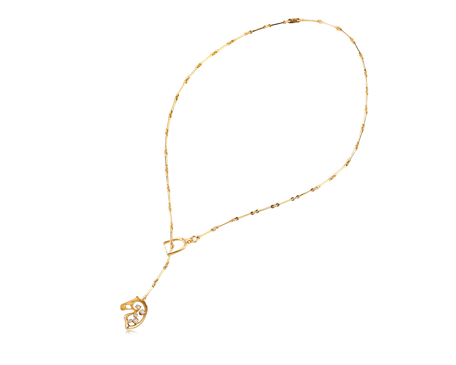 Оригинальное золотое колье с бриллиантами 0.28ct Carrera y Carrera Horse