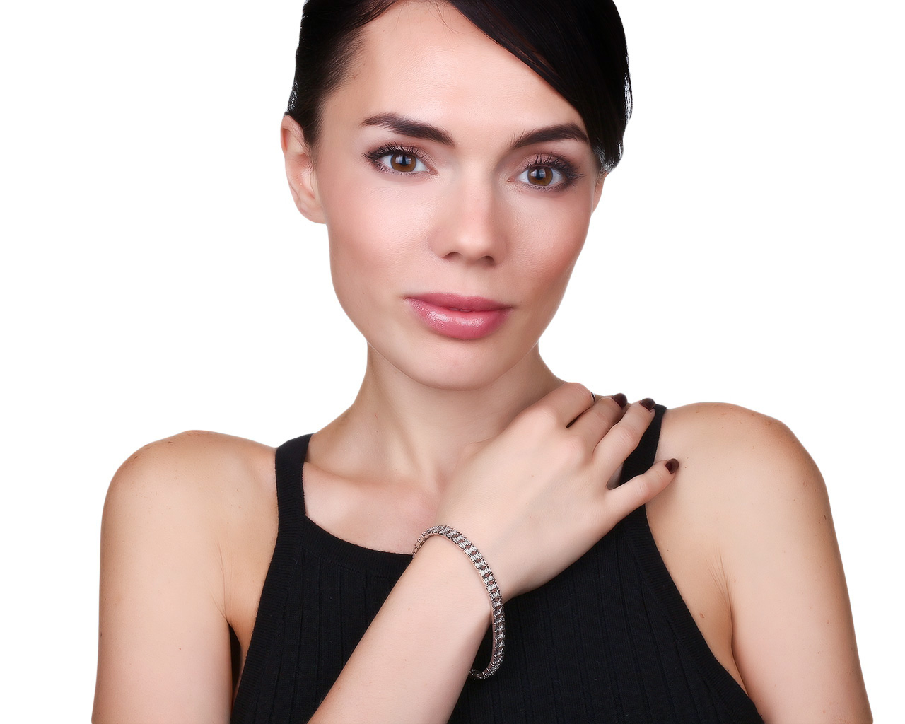 Завораживающий золотой браслет с бриллиантами 3.97ct