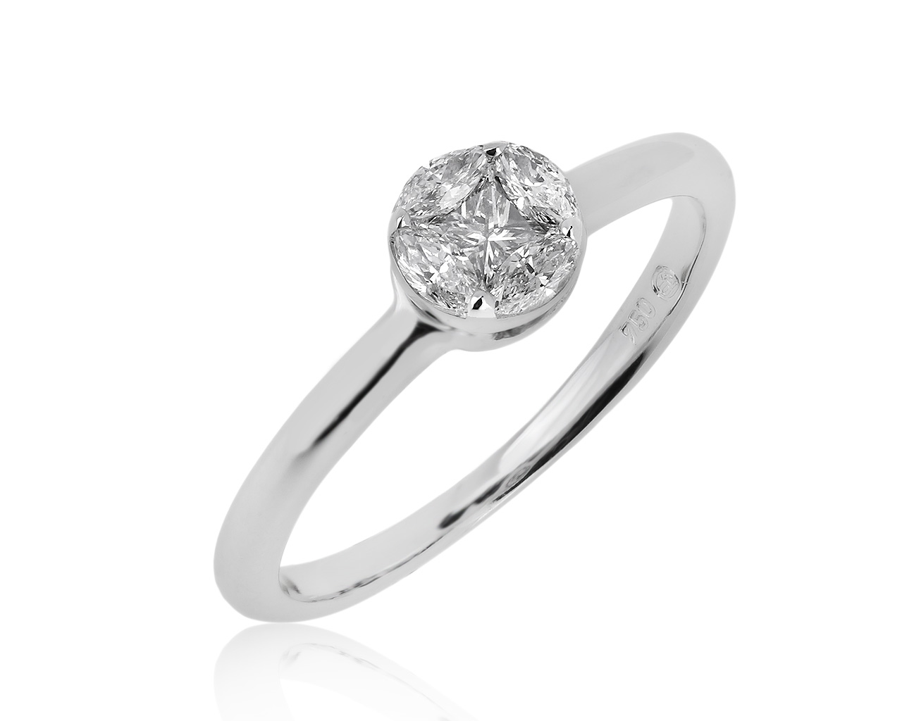 Оригинальное золотое кольцо с бриллиантами 0.23ct Gianni Lazzaro 291219/1
