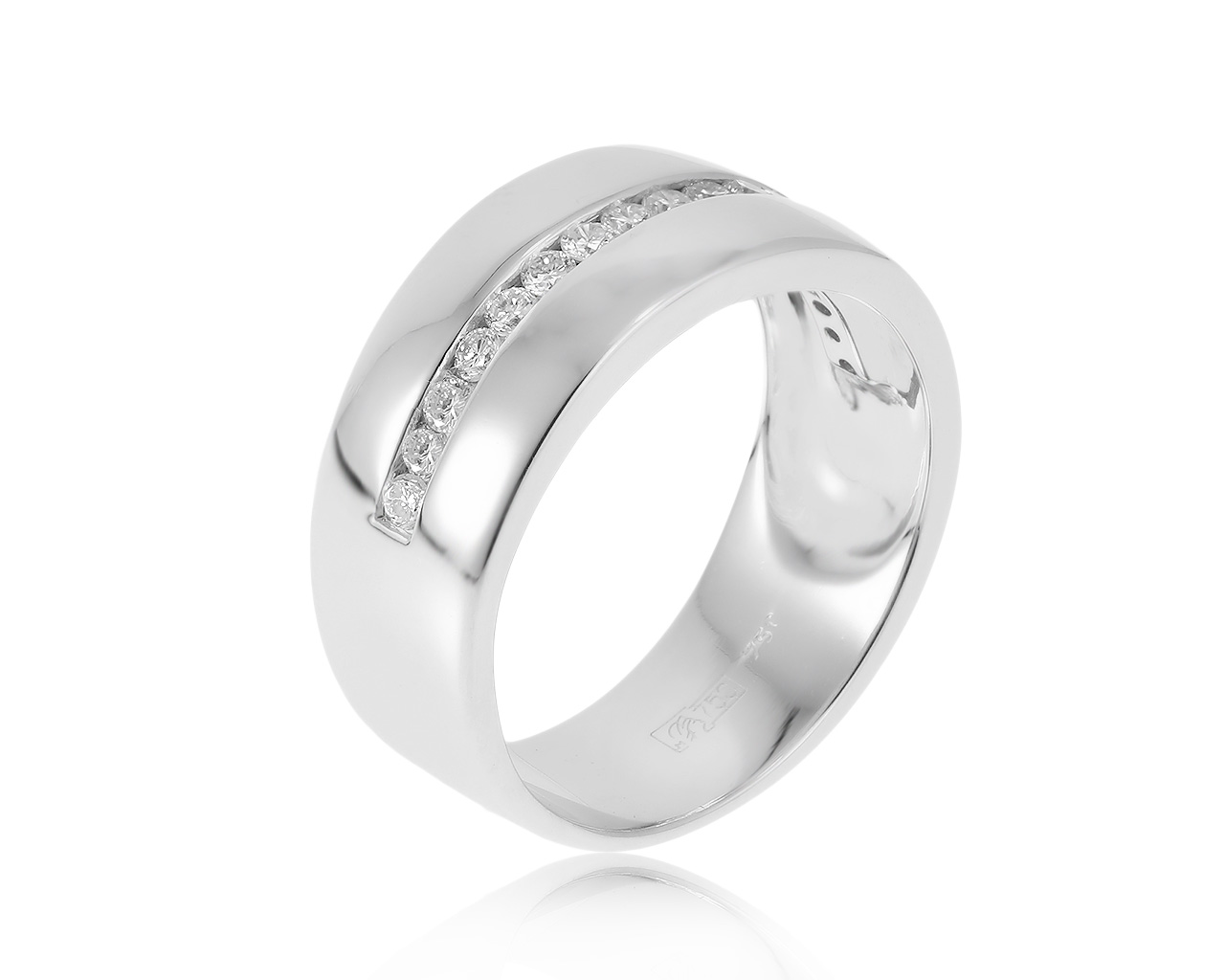 Стильное золотое кольцо с бриллиантами 0.30ct 230720/3