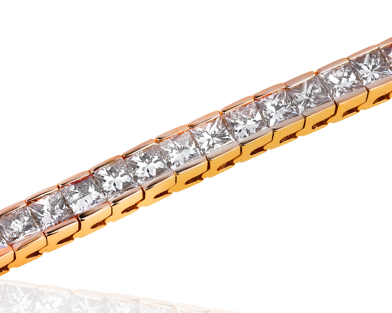 Великолепный золотой браслет с бриллиантами 11.23ct