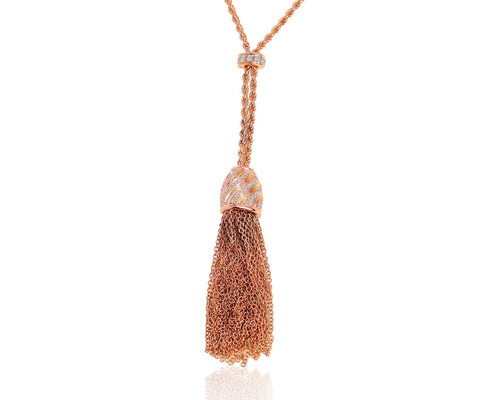 Оригинальный золотой браслет с бриллиантами 0.80ct Damiani Tassel
