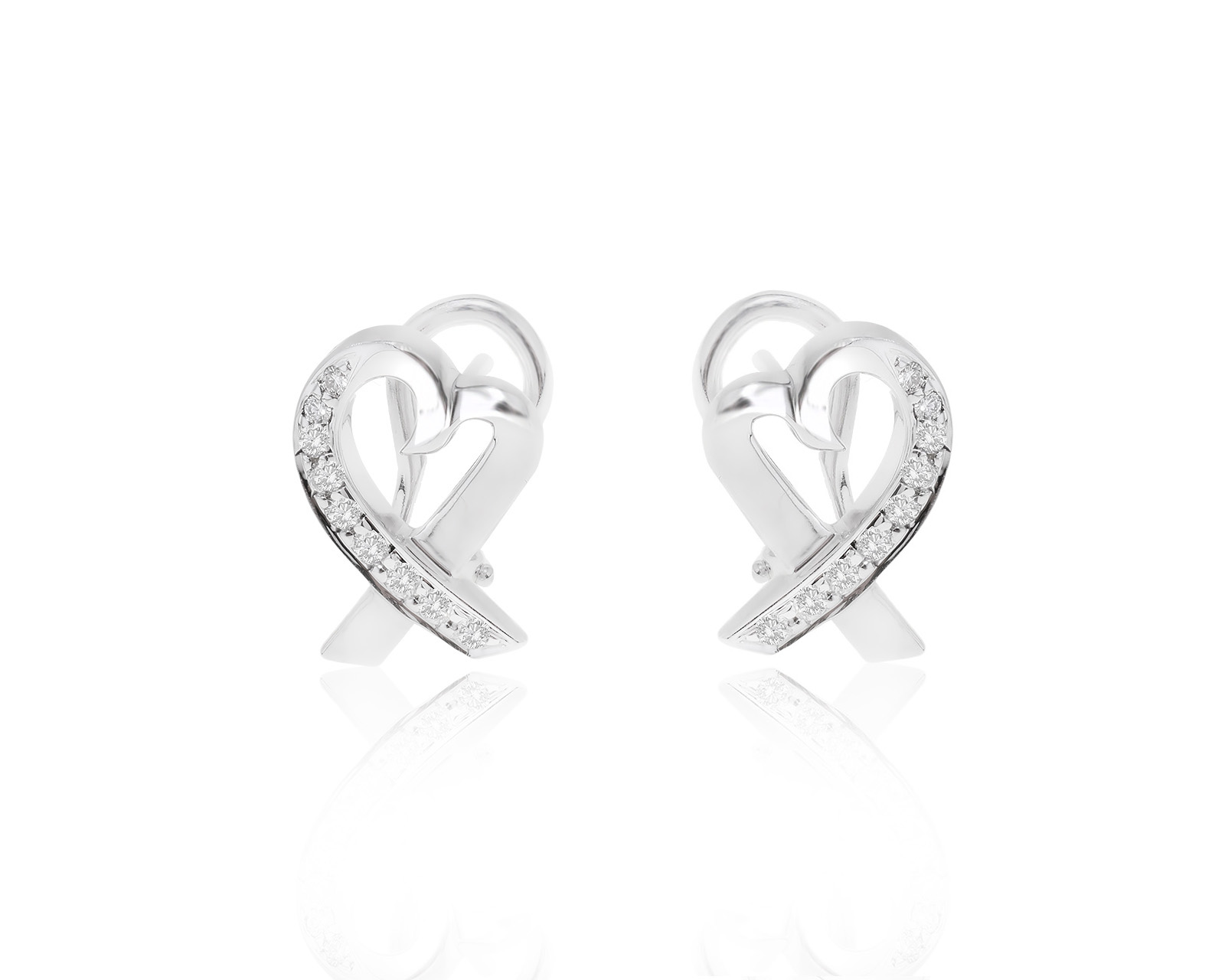 Оригинальные золотые серьги Tiffany&Co Paloma Picasso Loving Heart