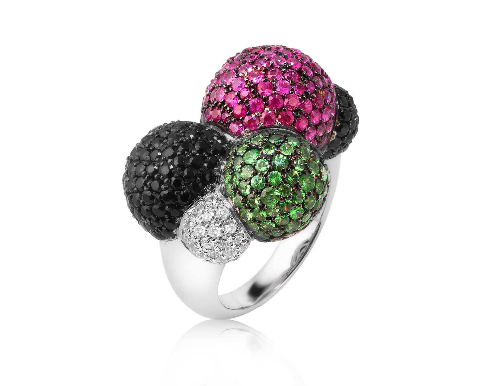 Оригинальное золотое кольцо с цветными камнями 8.41ct Salavetti 230126/4