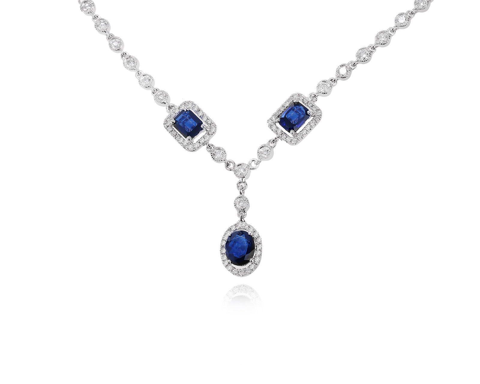 Оригинальное золотое колье с сапфирами 1.60ct Roberto Bravo 011023/11