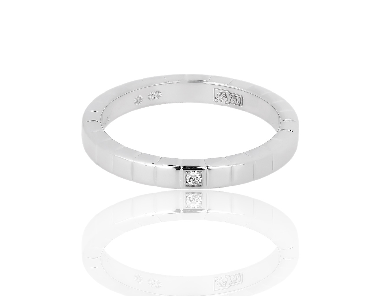 Золотое кольцо с бриллиантом 0.01ct Chopard Ice Cube 010818/6