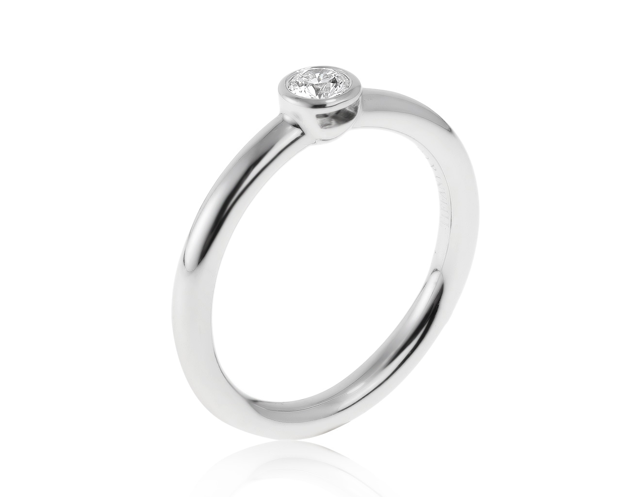 Оригинальное платиновое кольцо с бриллиантом 0.21ct Tiffany&Co 200321/1 Оригинальное платиновое кольцо с бриллиантом 0.21ct Tiffany&Co 200321/1