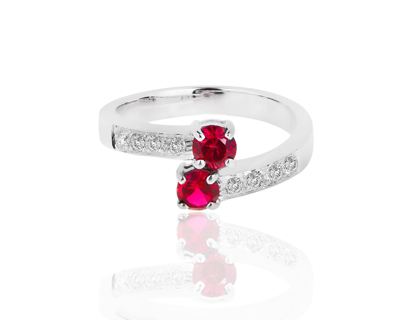 Прекрасное золотое кольцо с бриллиантами 0.22ct и шпинелью 0.58ct 120619/2