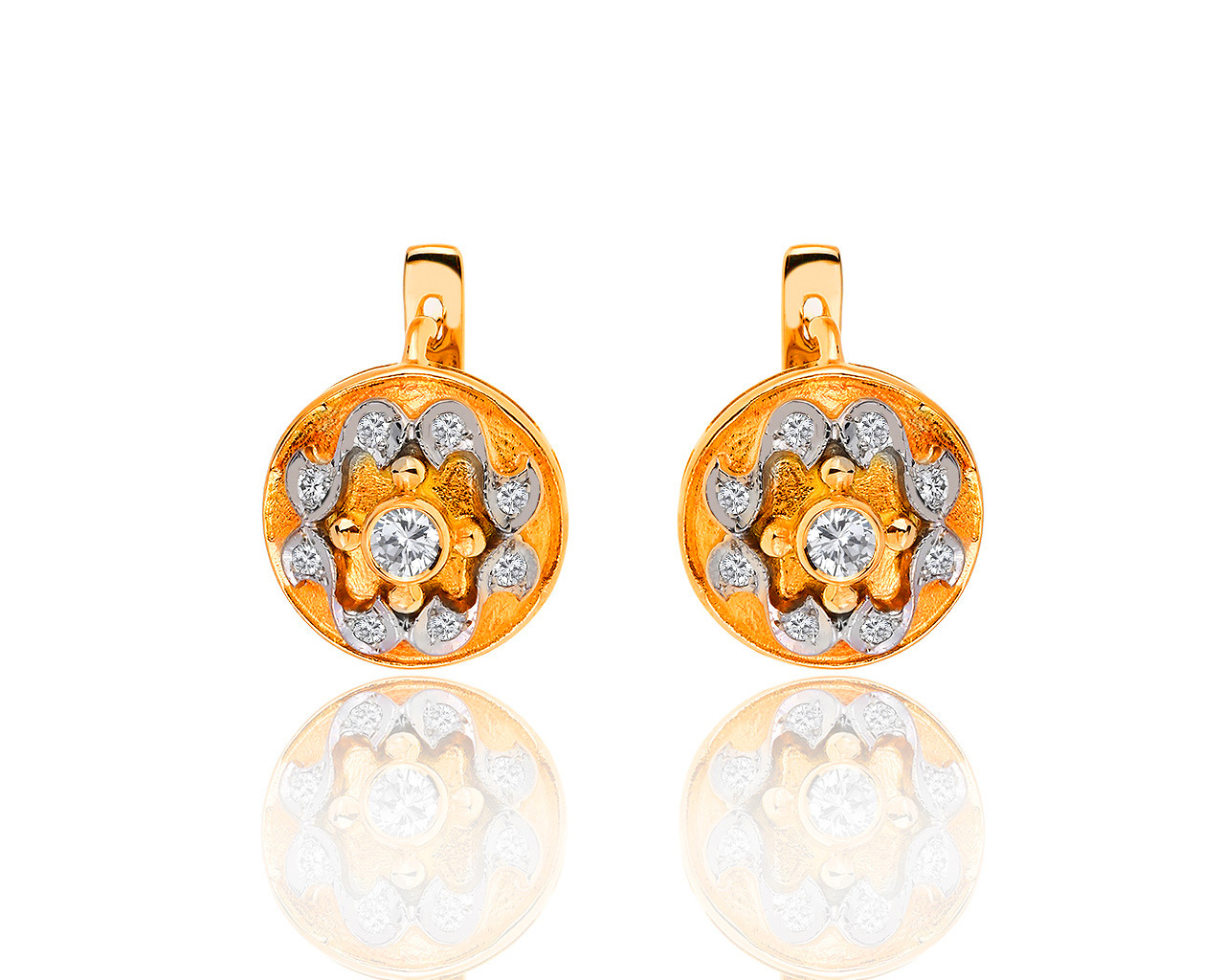 Необычные золотые серьги с бриллиантами 0.51ct 040619/20 Необычные золотые серьги с бриллиантами 0.51ct 040619/20