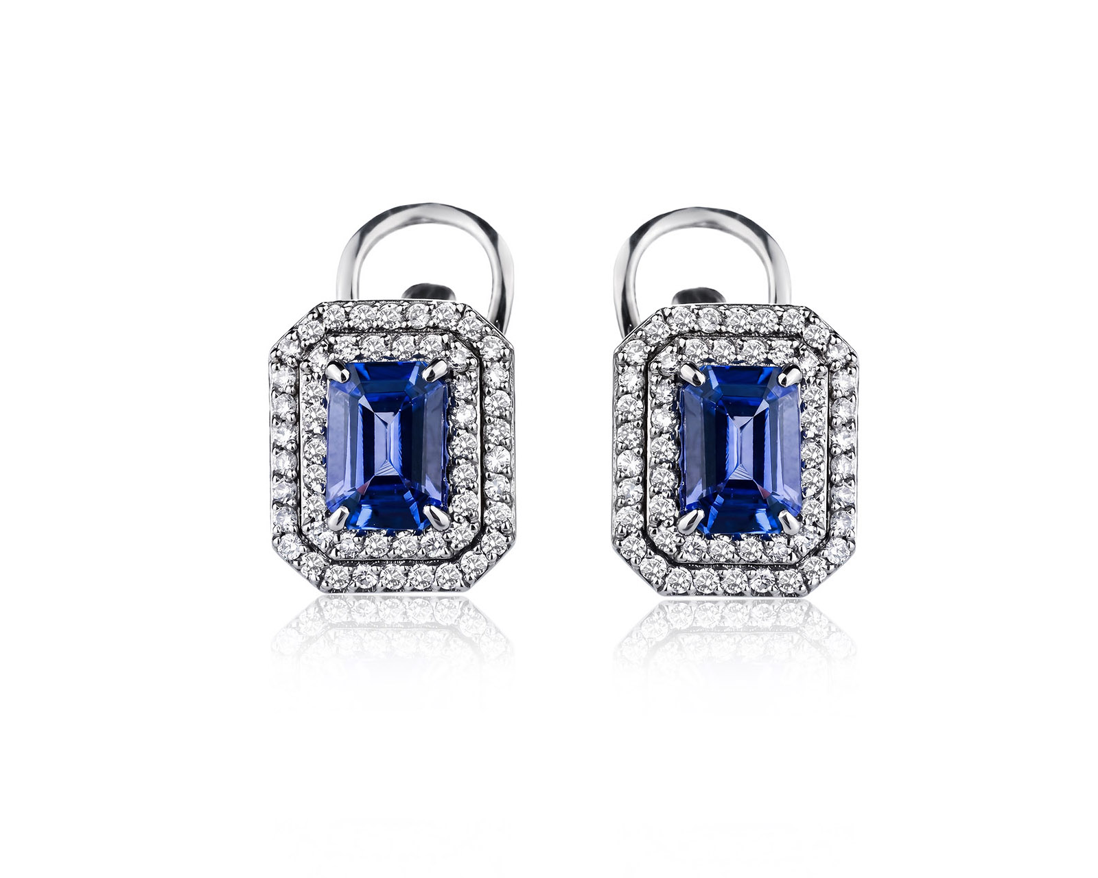 Оригинальные золотые серьги с танзанитами 2.07ct Lykov`s Jewellery 210726/КМ417
