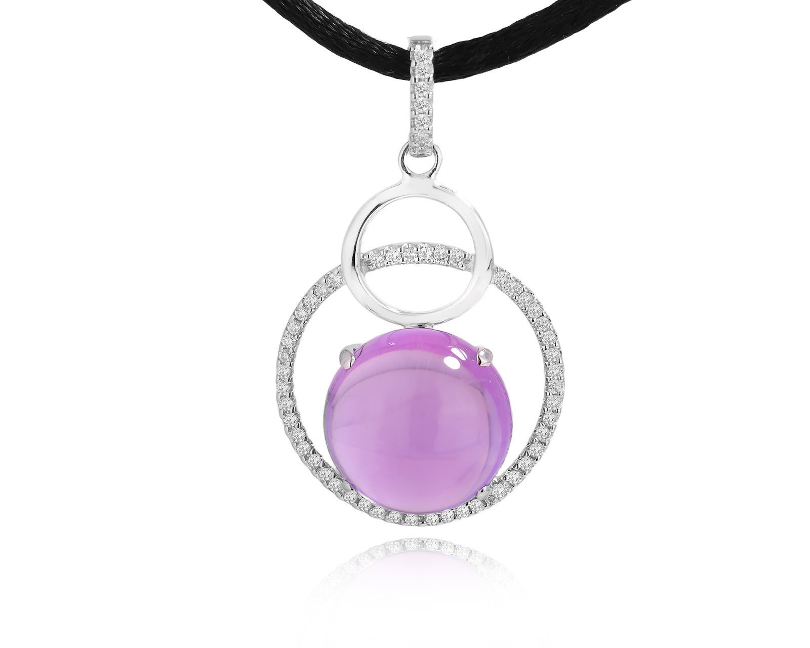 Оригинальный золотой кулон с аметистом 10.00ct Maxim Demidov 200625/КМ200
