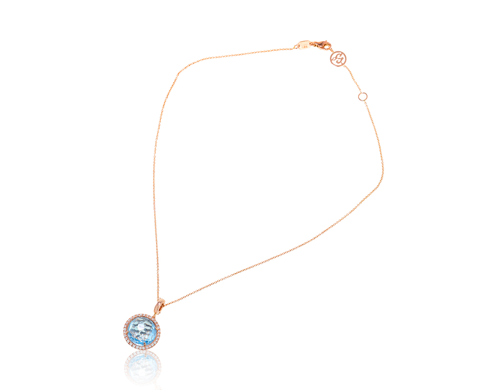 Оригинальный золотой кулон с топазом 10.00ct Zoccai