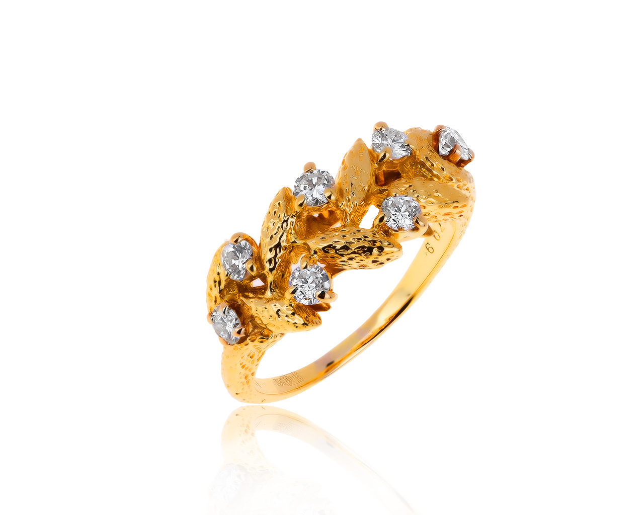 Женственное золотое кольцо с бриллиантами 0.56ct 030220/4
