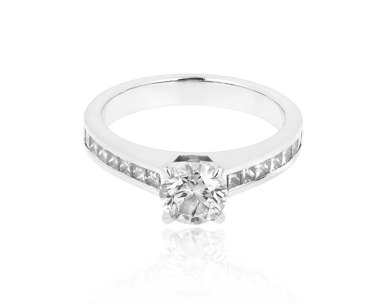 Помолвочное золотое кольцо с бриллиантами 1.24ct 291218/6