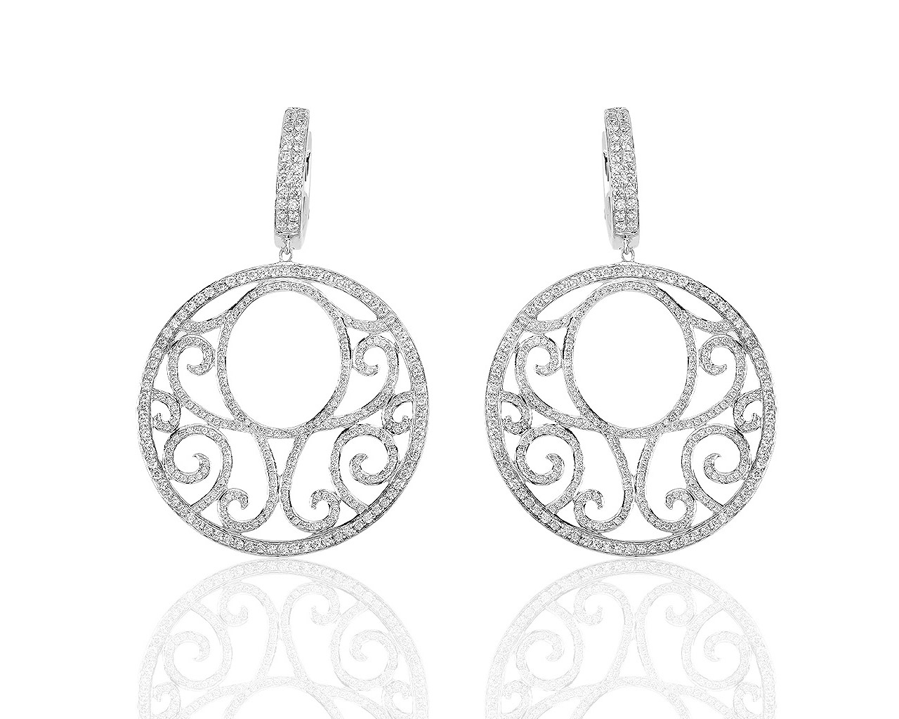 Роскошные золотые серьги с бриллиантами 2.12ct LTJ 060918/6