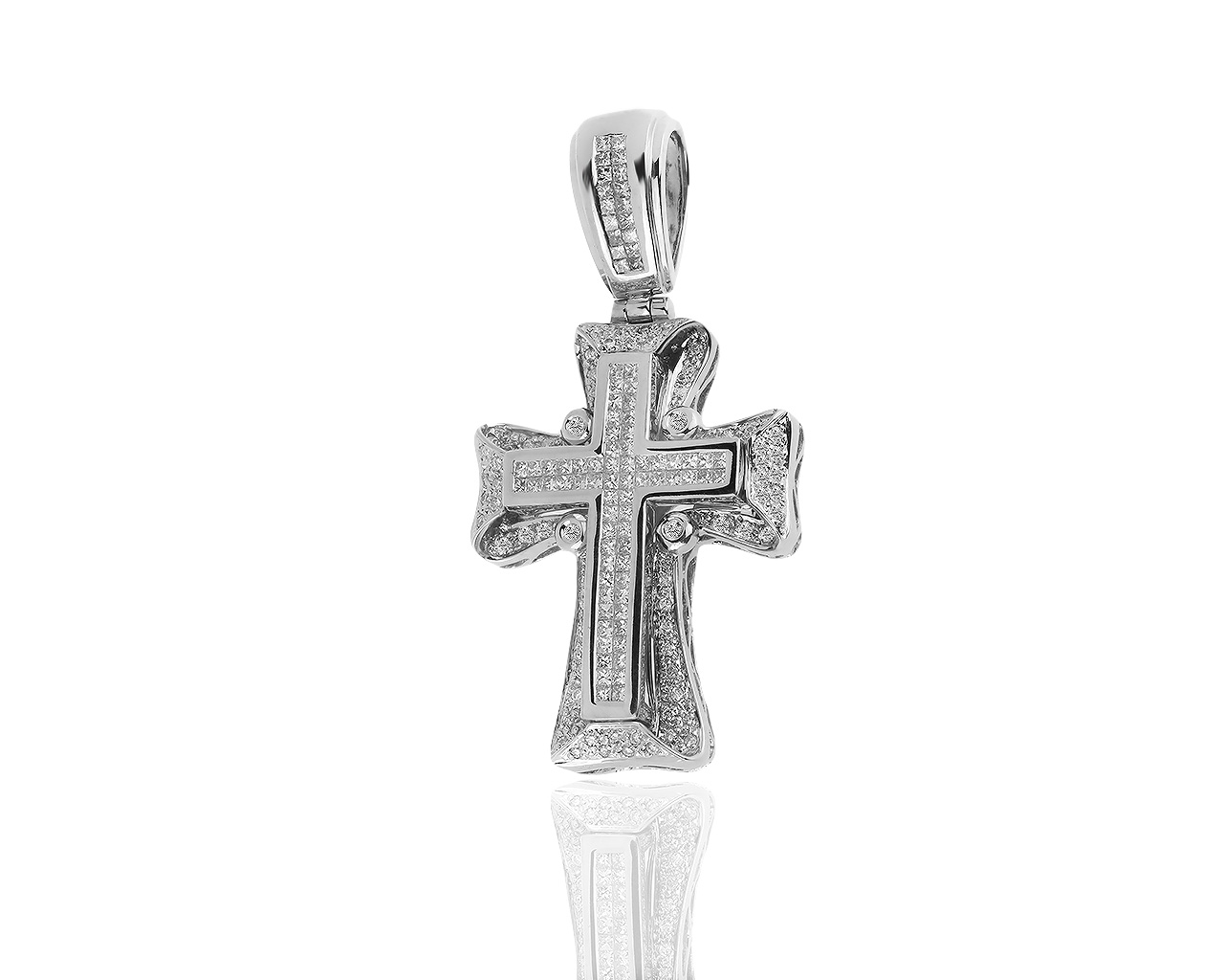 Идеальный золотой крест с бриллиантами 2.15ct 250419/31