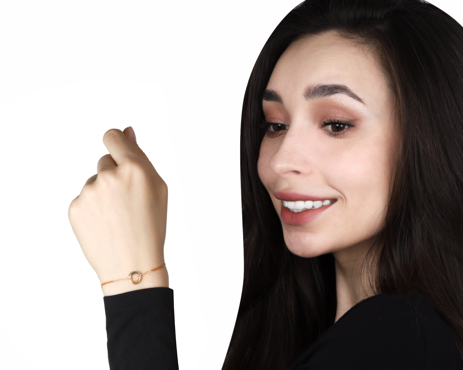 Оригинальный золотой браслет Cartier Trinity