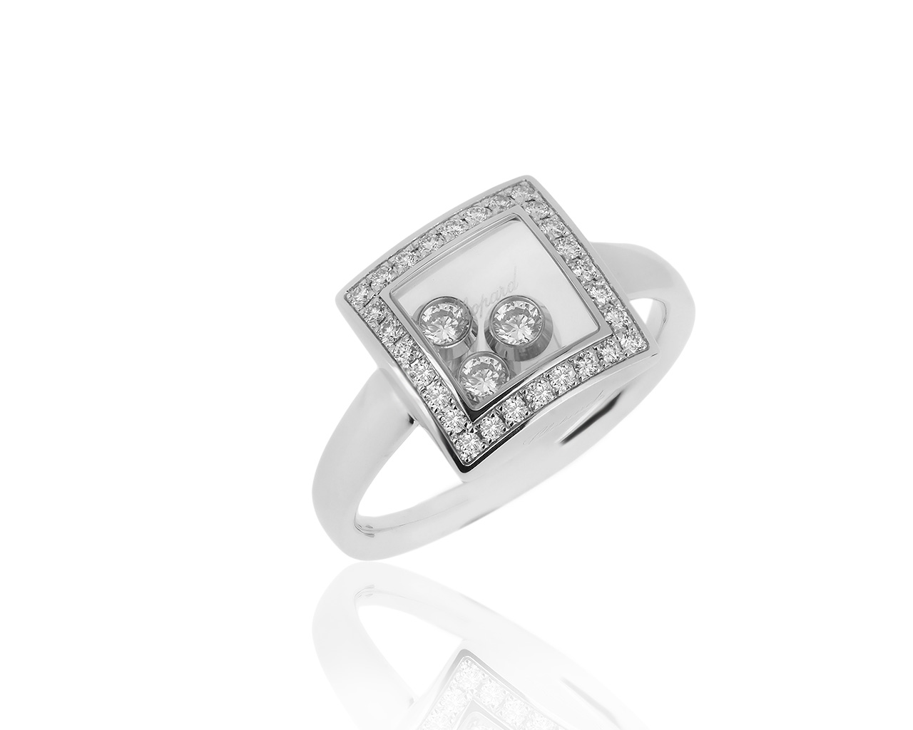 Оригинальное золотое кольцо с бриллиантами 0.28ct Chopard 281219/2