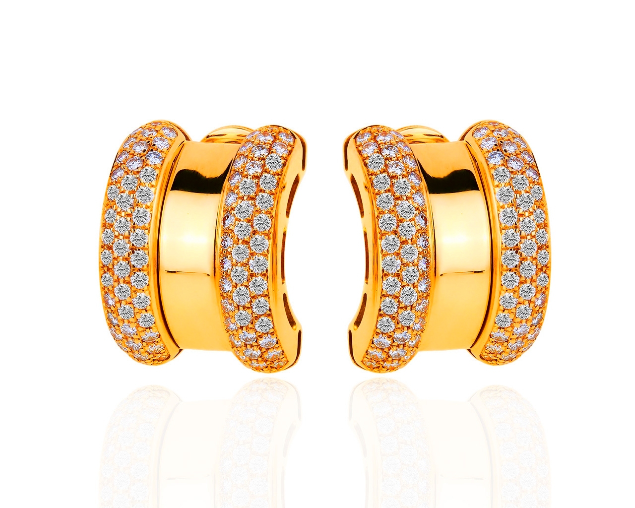 Оригинальные золотые серьги с бриллиантами 2.40ct Chopard 180119/7