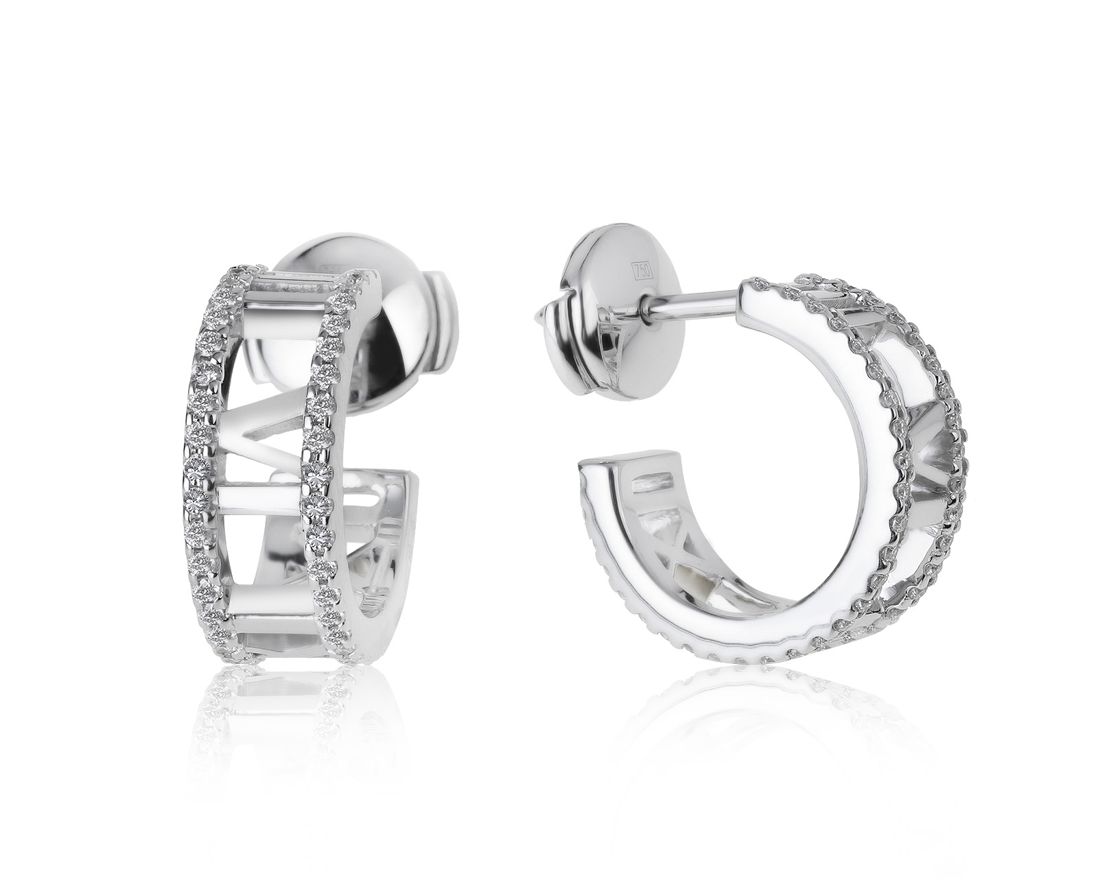 Оригинальные золотые серьги с бриллиантами 0.50ct Tiffany&Co Atlas 040821/1