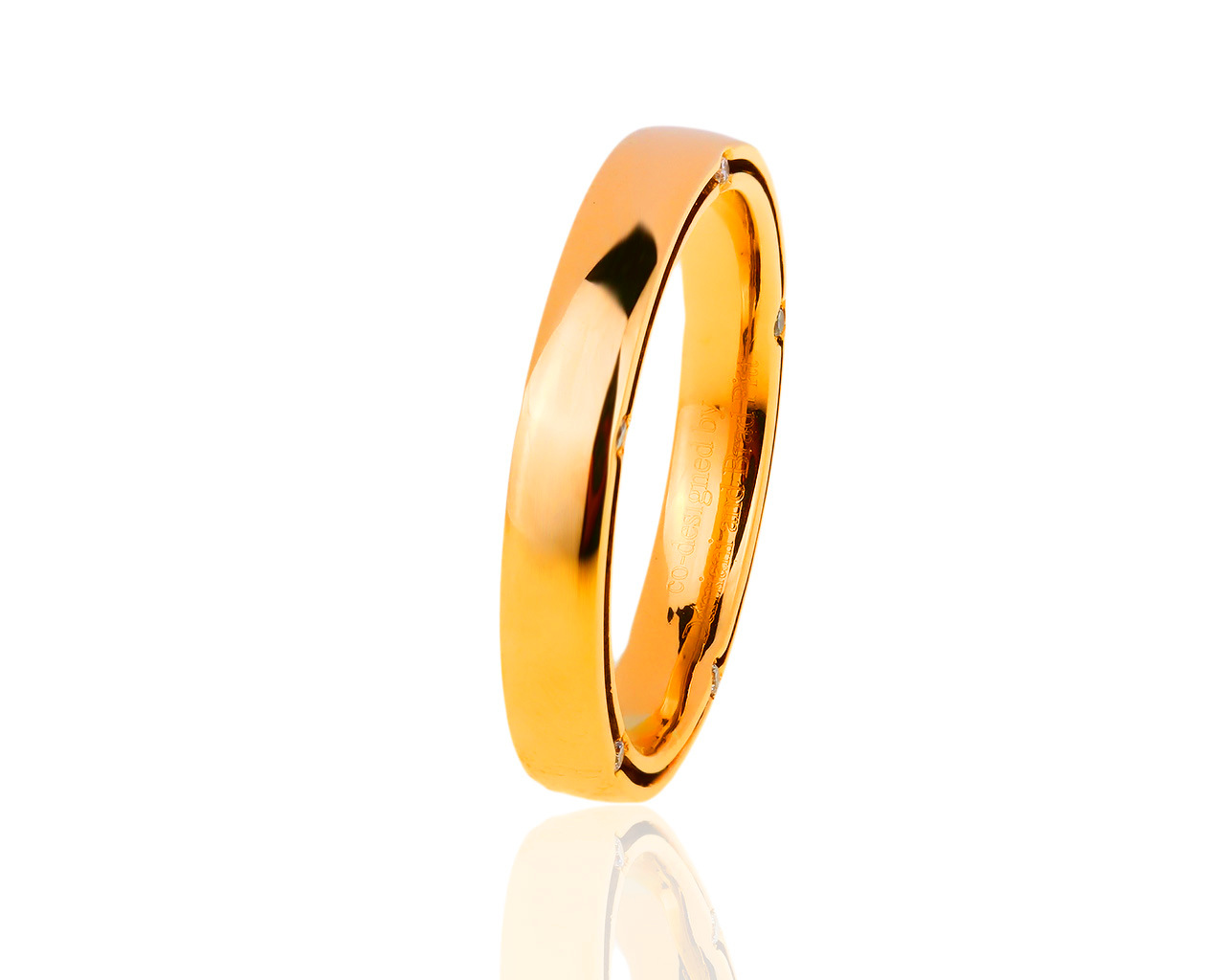 Оригинальное золотое кольцо с бриллиантами 0,07ct Damiani D.Side