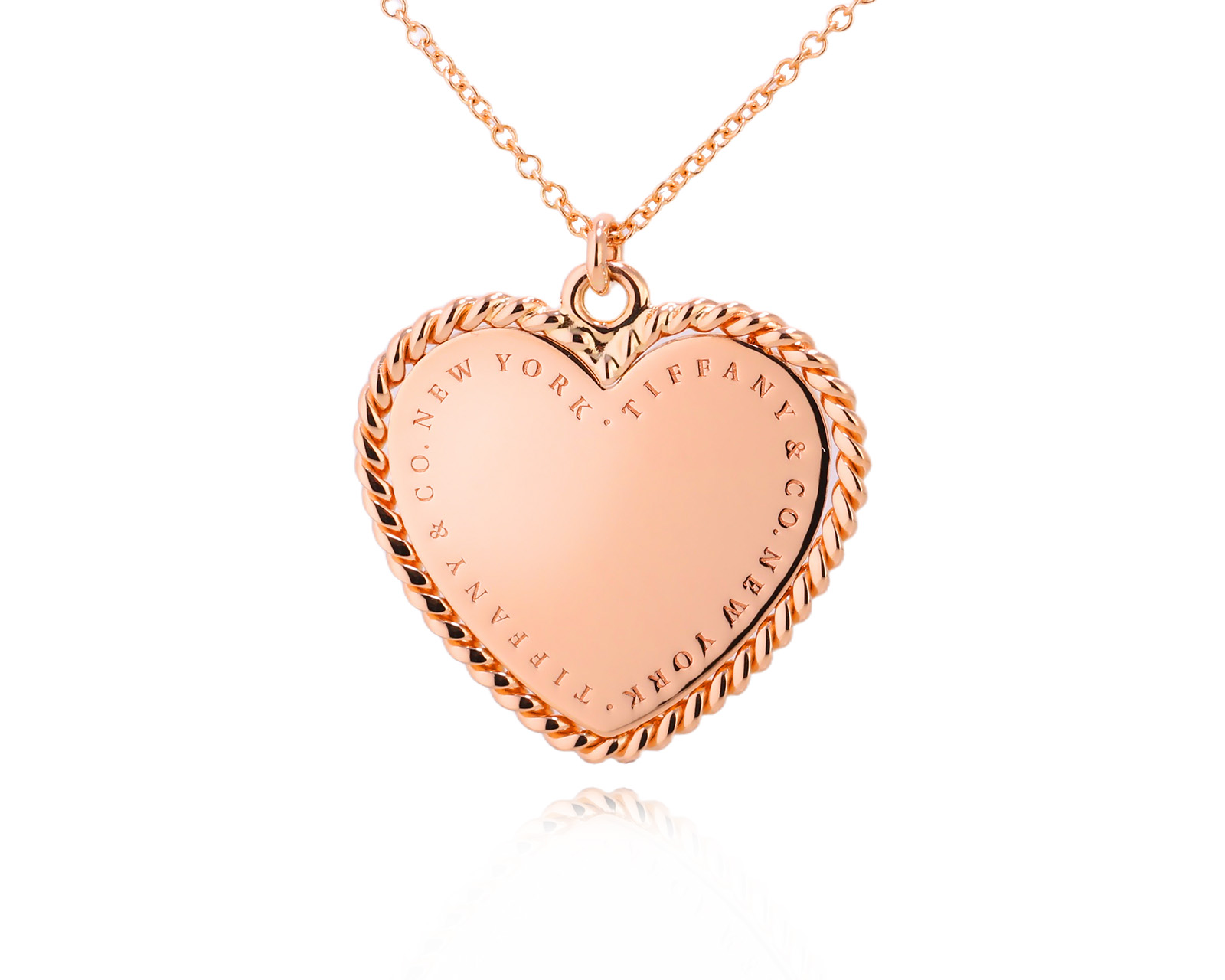 Оригинальное золотое колье Tiffany&Co Heart 080825/8