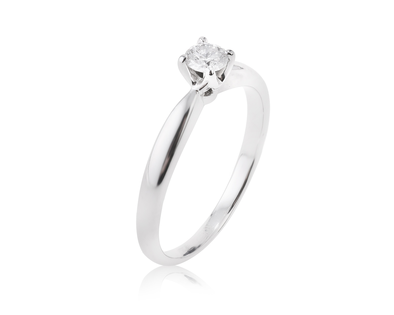 Оригинальное золотое кольцо с бриллиантом 0.24ct МЮЗ 211023/1