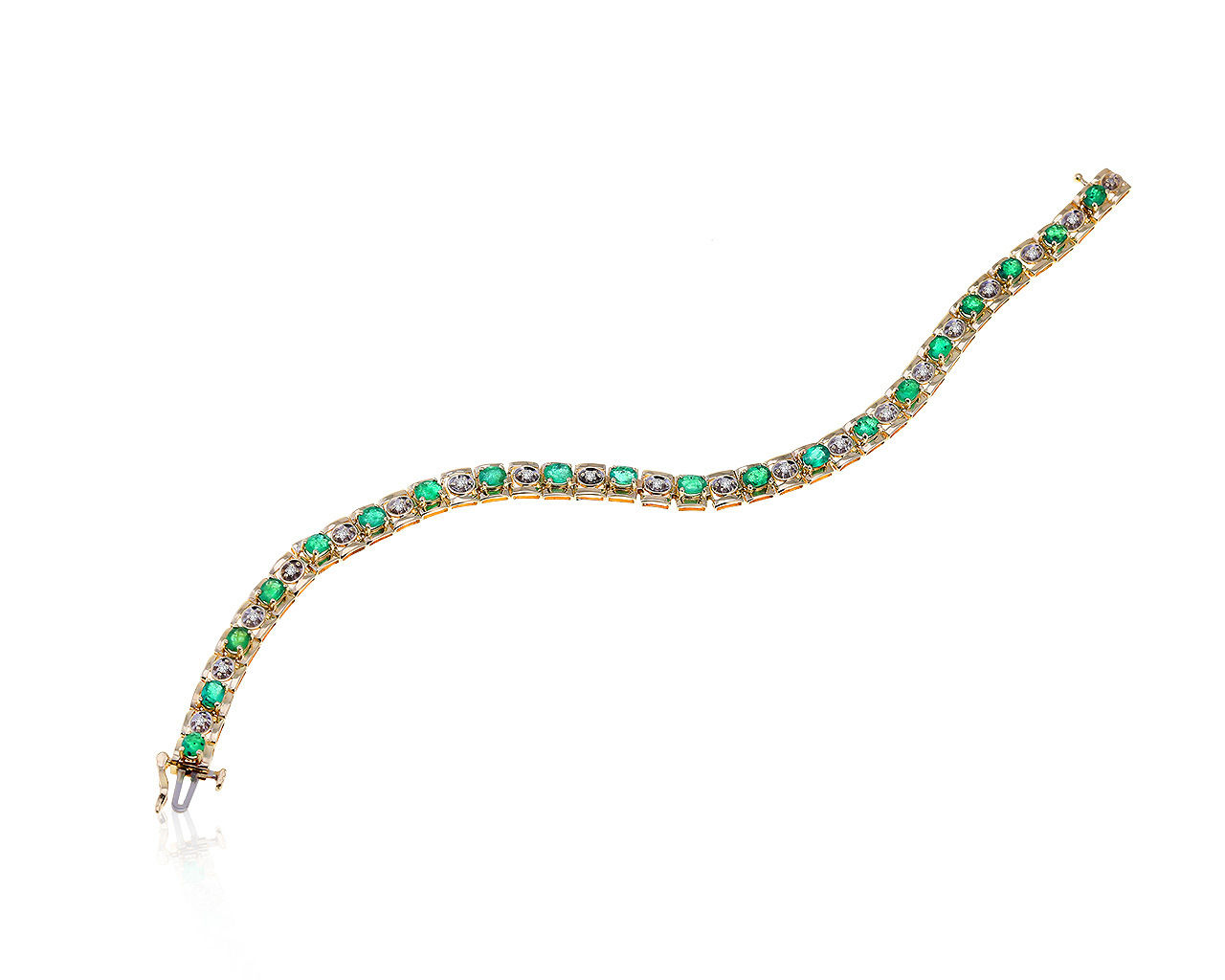 Великолепный золотой браслет с изумрудами 2.41ct 290720/12