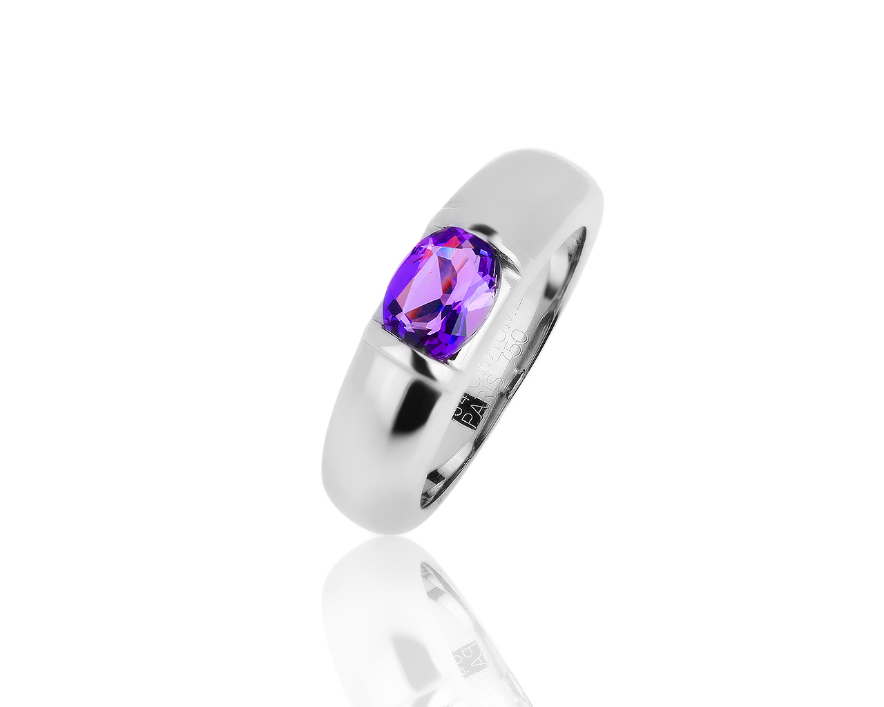 Оригинальное золотое кольцо с аметистом 1.01ct Chaumet 180819/3