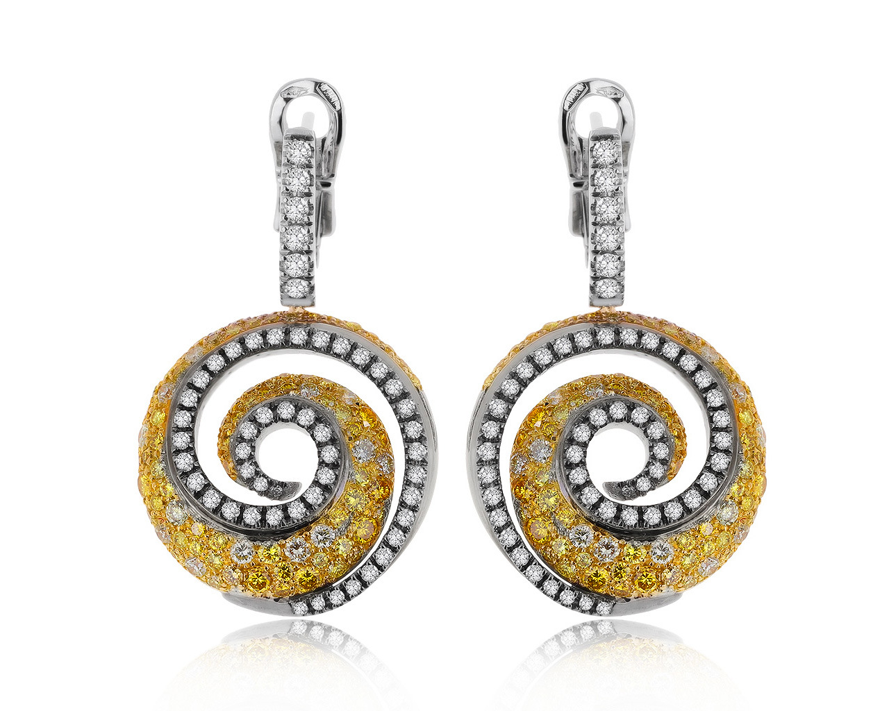 Итальянские золотые серьги с бриллиантами 2.66ct 007700/00