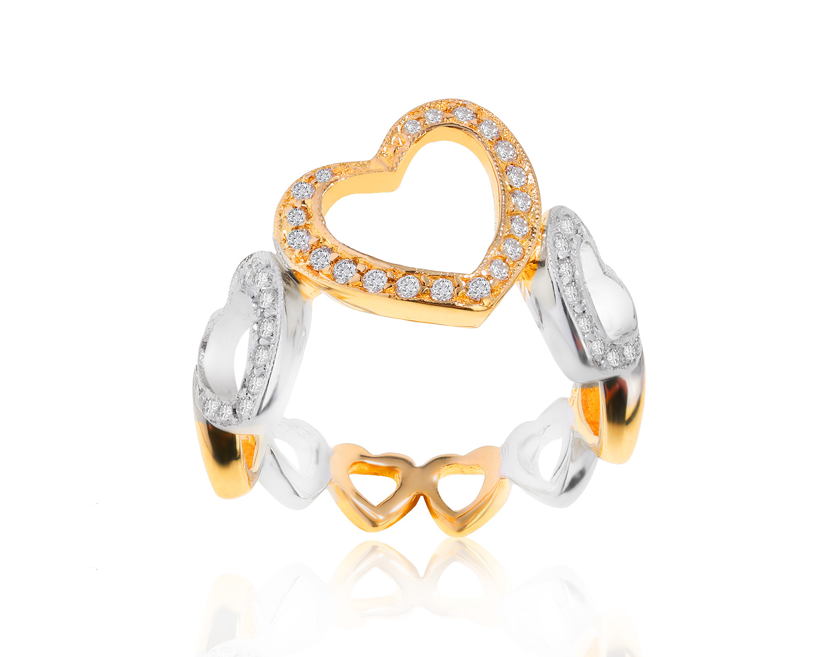 Романтичное золотое кольцо с бриллиантами 0.23ct 270222/2