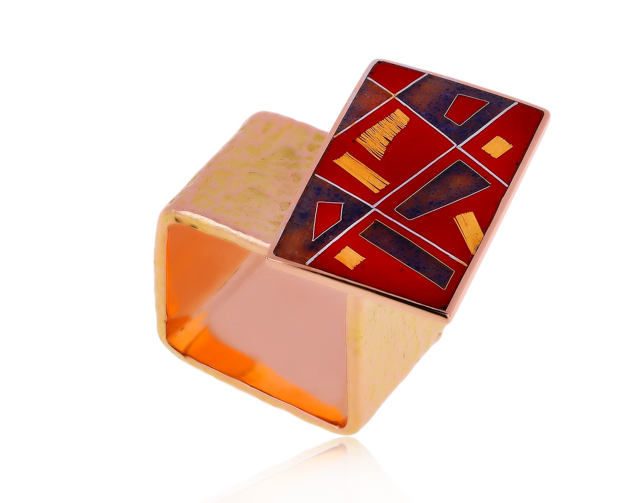 Оригинальное золотое кольцо с эмалью German Kabirski 090420/4