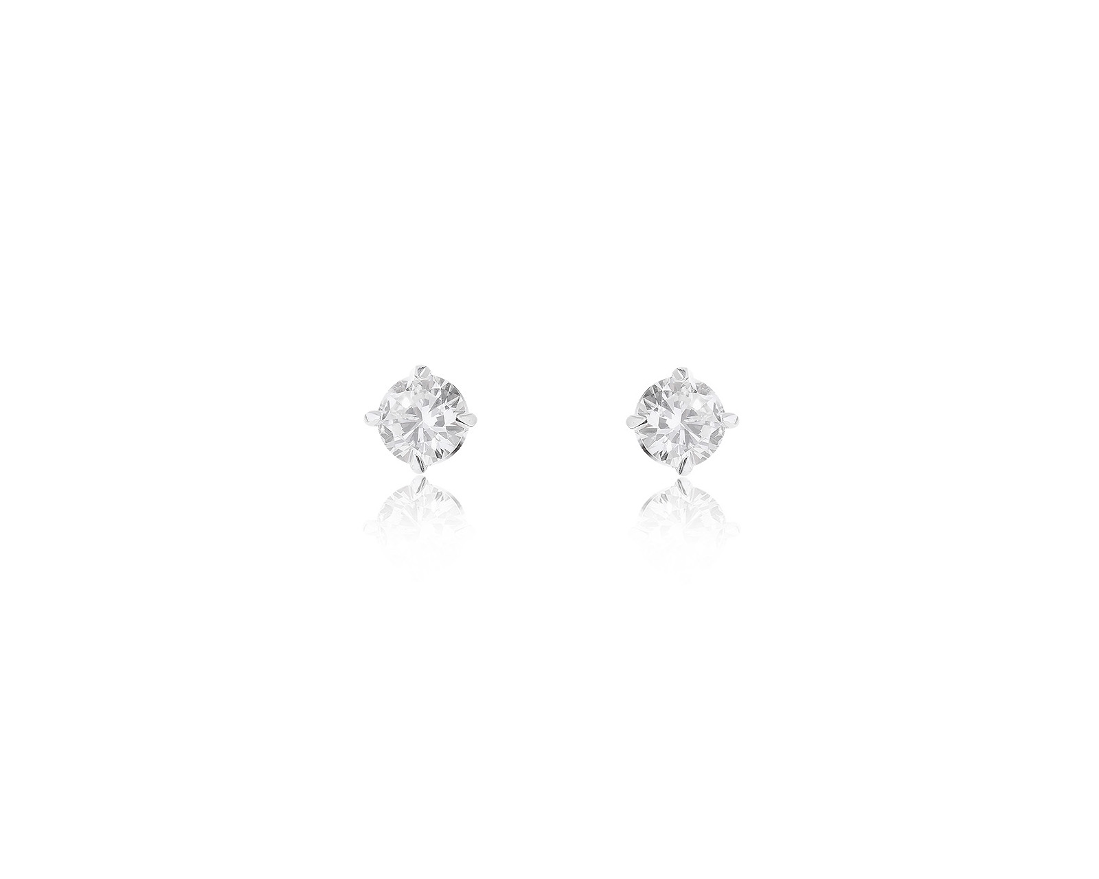 Золотые серьги с бриллиантами 0.58ct