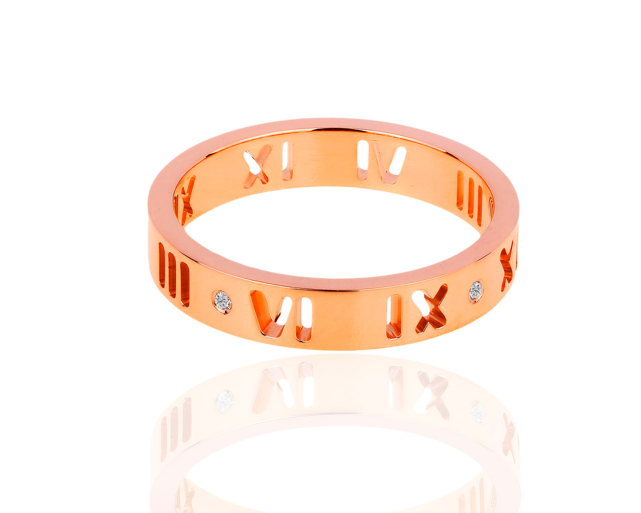 Модное золотое кольцо с бриллиантами Tiffany&Co Atlas