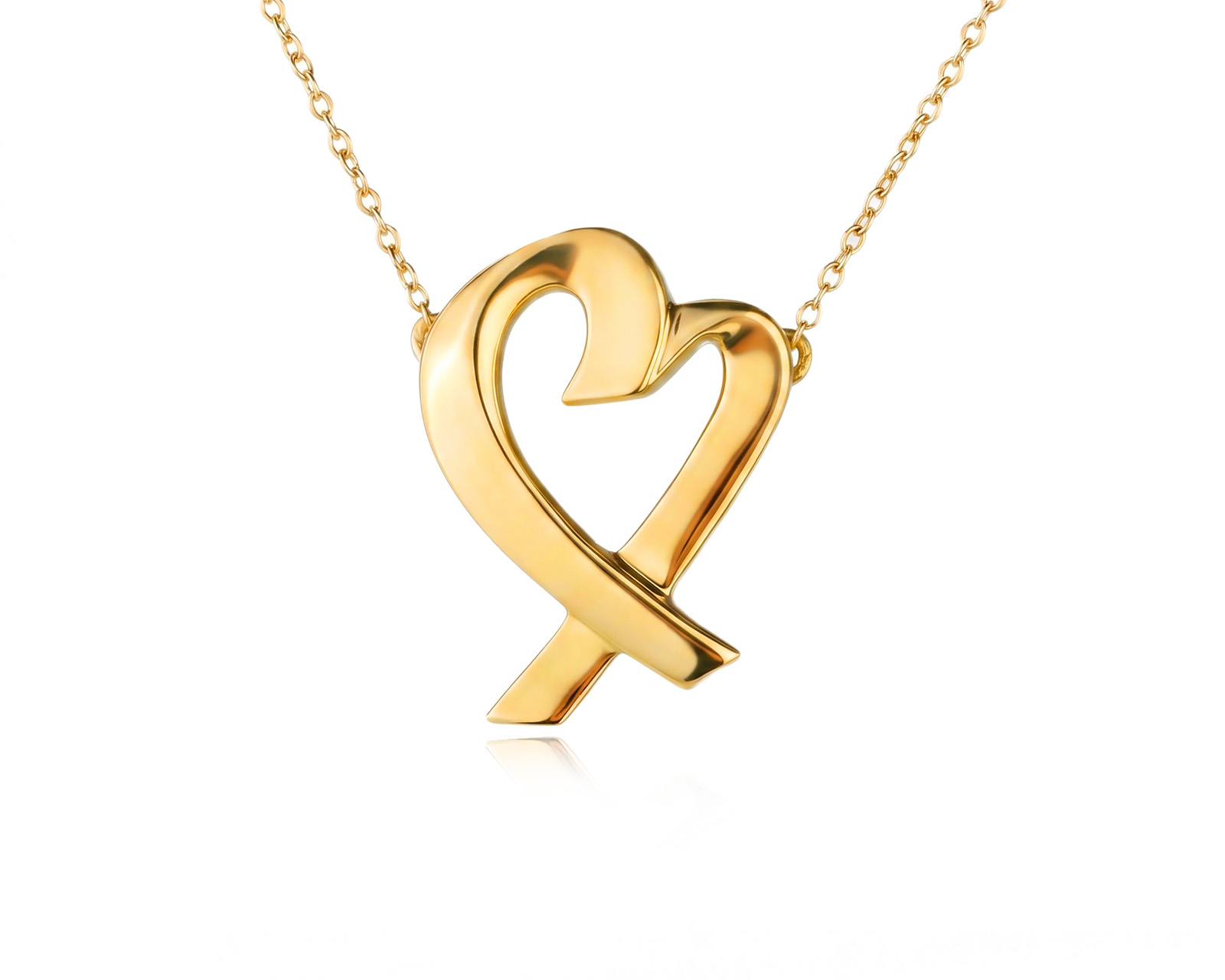 Оригинальное золотое колье Tiffany&Co Paloma Picasso Loving Heart 010526/1